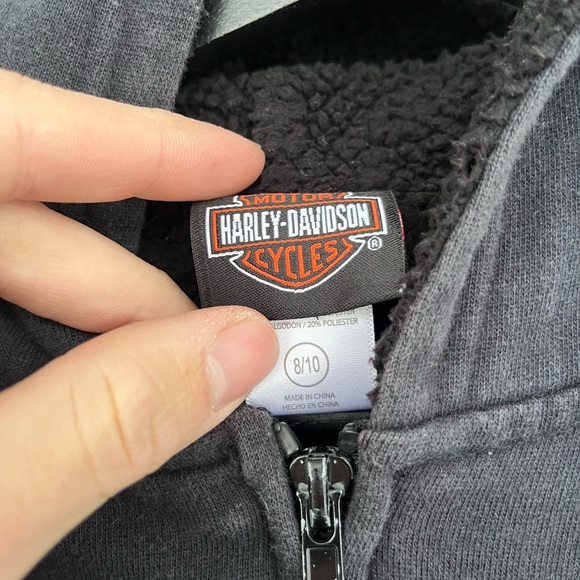 Harley Davidson black and orange jacket for kids #kidswear - Picture 3 of 5